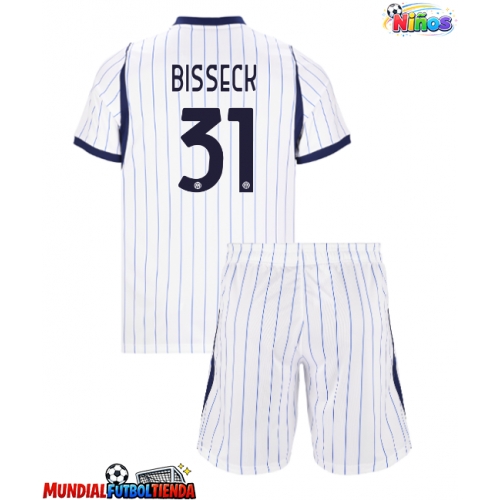 Camiseta Inter Milan Yann Bisseck #31 Segunda Equipación Replica 2026-27 para niños mangas cortas (+ Pantalones cortos)